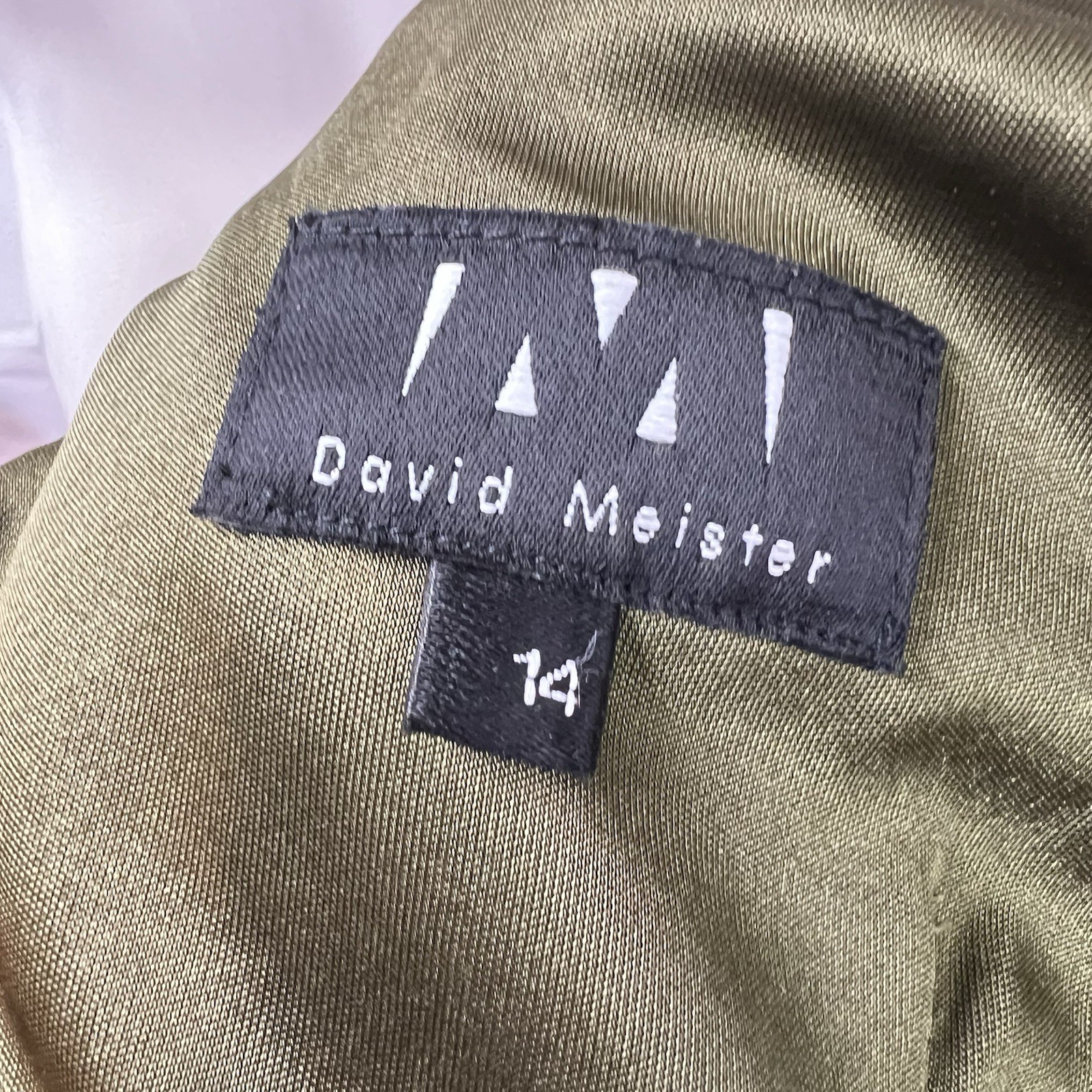 David Meister Women’s 14 Long Green Twist Front Formal Dress Gown