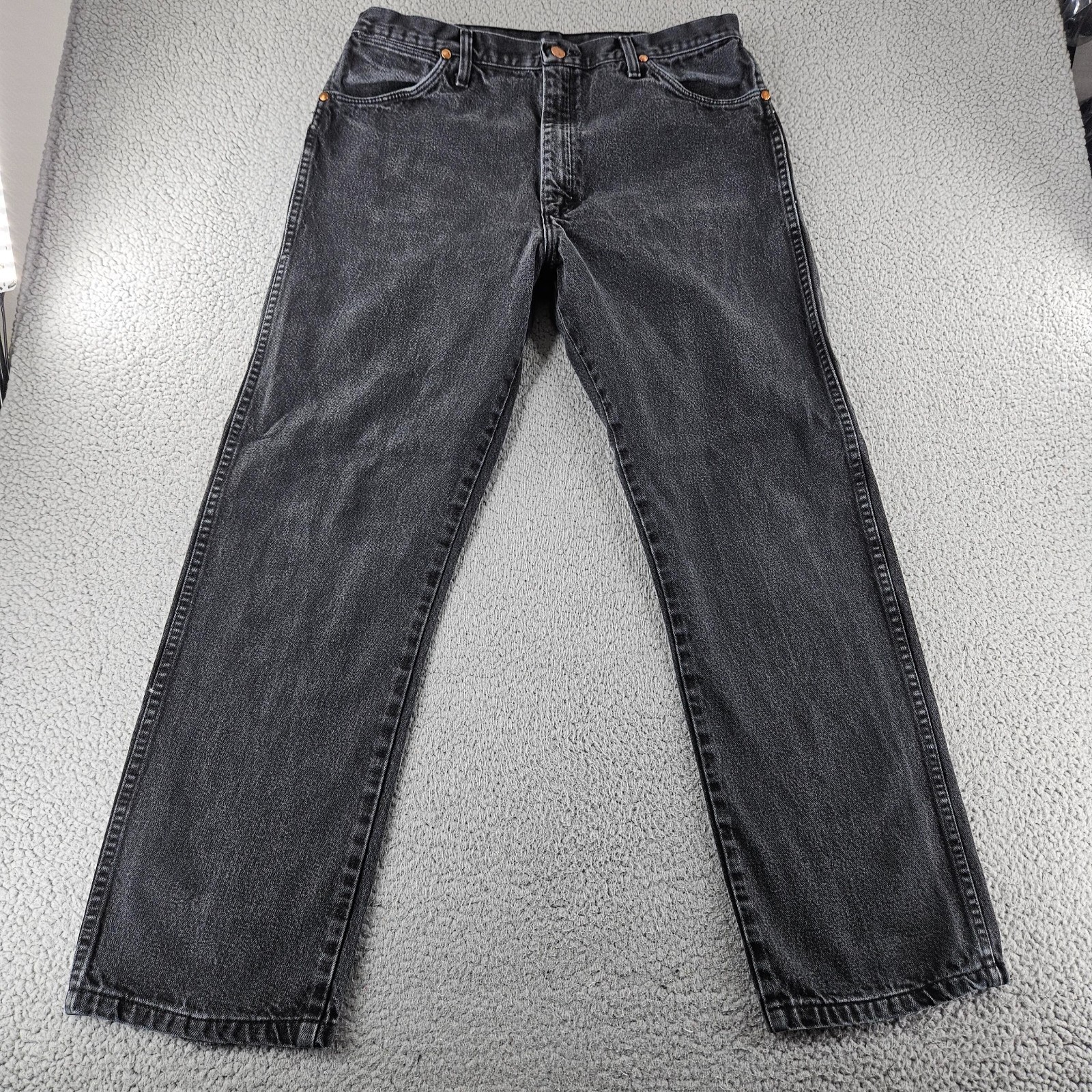 Mens 36 Black 13mwz Cowboy Cut Original Straight Leg Western