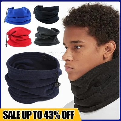 Thermal Fleece Snood Neck Warmer Cycling Scarf Warm Winter Ski For Men & Women