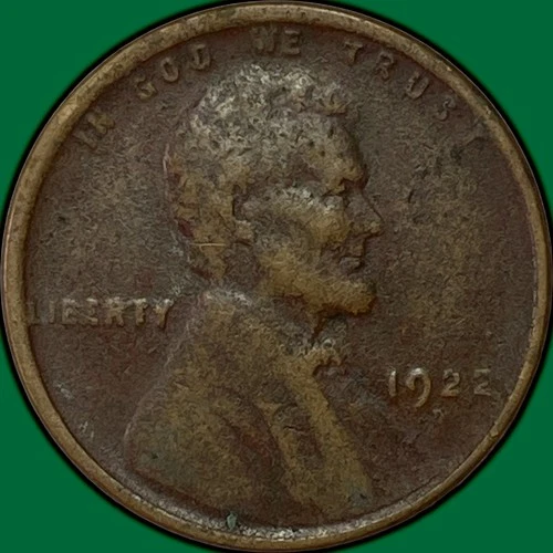 1922-D Lincoln Wheat Cent Choice Very Fine VF+/XF Coin, Corrosion #34835