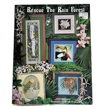 Pegasus Publication Rescue The Rain Forest Cross Stitch Pattern Tucan Waterfall
