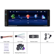 6.9" Single 1Din Car Wireless CarPlay Radio Stereo Touch Bluetooth MP5 Player