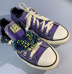 yellow and purple converse