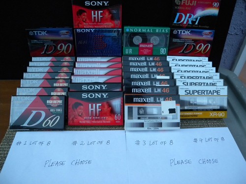 lot of 8 pcs mixed new sealed blank cassette tape. - Picture 5 of 11