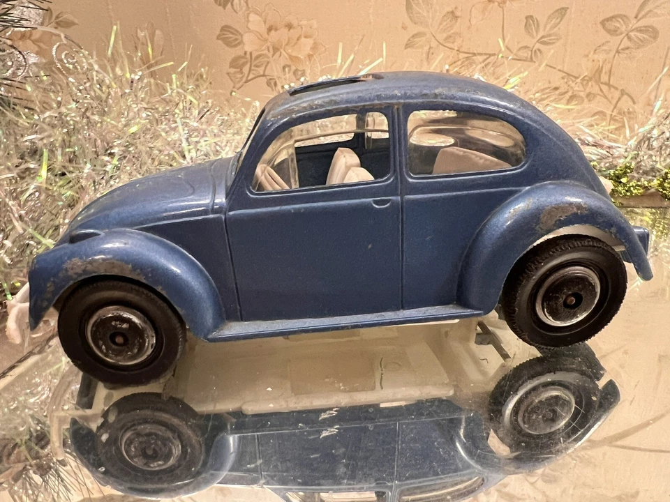 Vintage Gabriel Ind. HUBLEY  7” Diecast Volkswagen Beetle VW BUG Blue - Made USA - Image 4 of 4