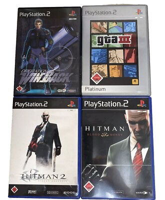 Playstation 2 | PS2 | Hitman u. Hitman 2, GTA III, Operation Winback | Ab 18 !
