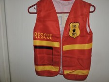 Kids set of 2 vests police and fire department one red and one blue