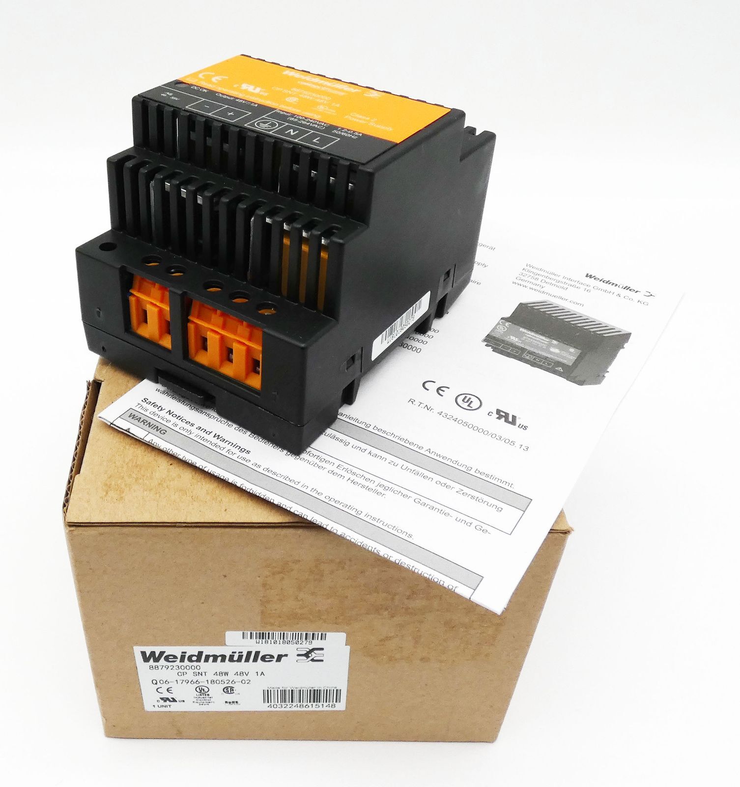 Weidmüller 8879230000 CP SNT 48W 48V 1A Schaltnetzgerät -unused/OVP-
