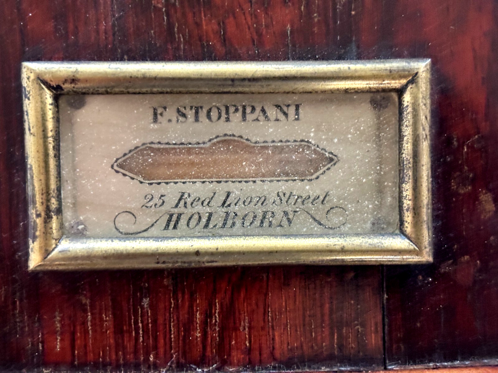 Antique F. Stoppani English Banjo Barometer & Thermometer Wall Weather Station