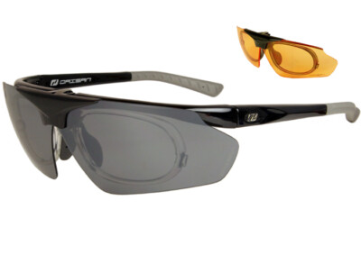 Daisan Sportbrille Fahrradbrille D114 OptiClip hochklappbar polarisierend breit