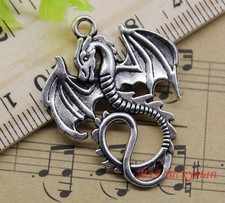 10X retro Jewelry Making DIY pterosaur alloy charms pendants 35 x 27mm