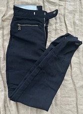 vintage BOGNER womens 6 ski pants HIGH WAISTED stirrup Run Small BLACK Wool