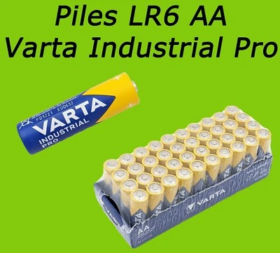 LOT PILES AA LR6 LR06 1,5V ALCALINE VARTA INDUSTRIAL PRO 4 20 40 80 120 200 400