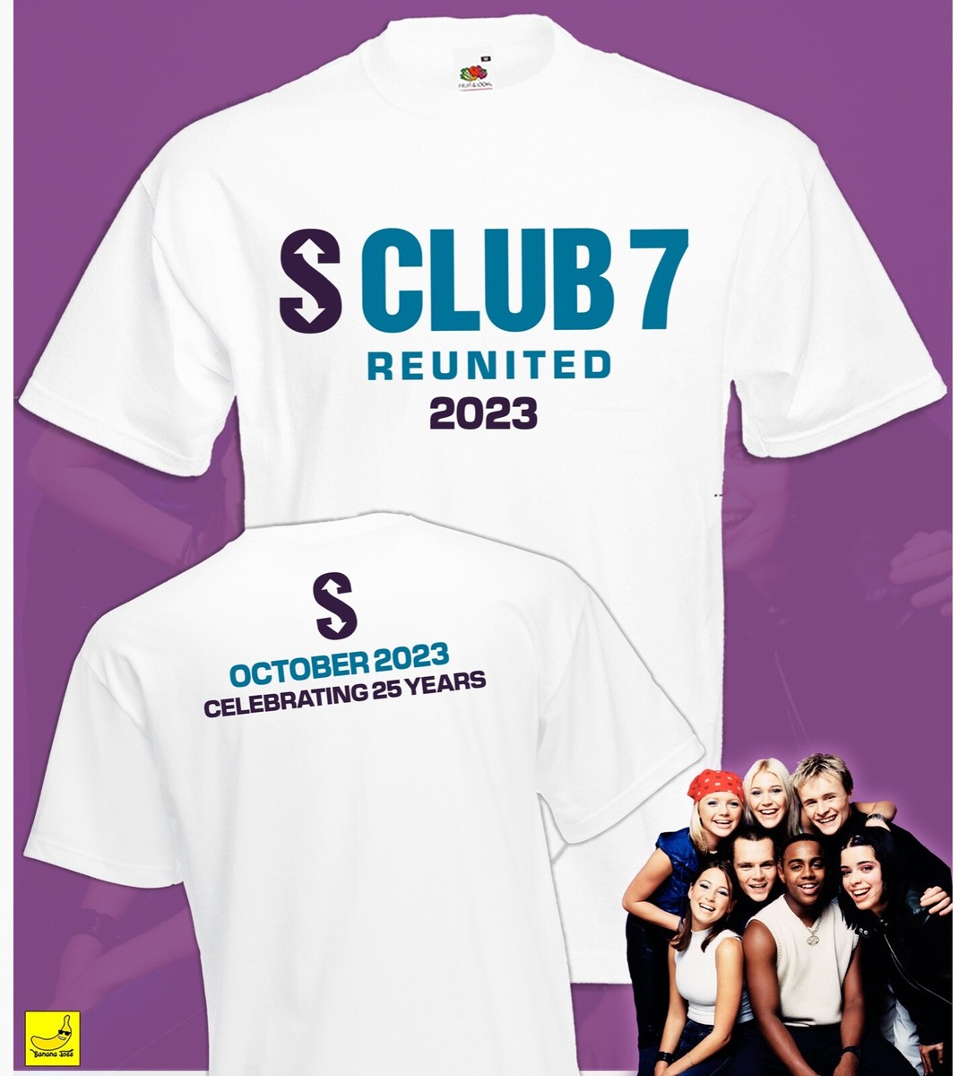 S Club REUNITED Tour Concert T-Shirt 2023 October UK Ireland 25