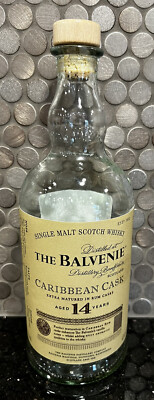 Balvenie 14 Year Caribbean Cask Single Malt Scotch Bottle Bar Empty 750ml Crafts