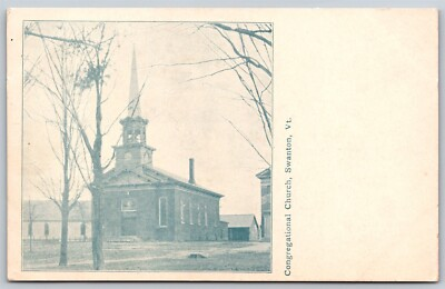 #ad Postcard Congregational Church Swanton Vermont M26 $7.90