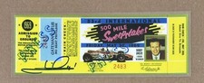 1969 Indy Indianapolis 500 Replica Ticket Signed Mario Andretti Beckett BAS COA