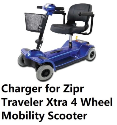  ac adapter Battery Charger for Zipr Traveler Xtra 4 Wheel mobility scooter