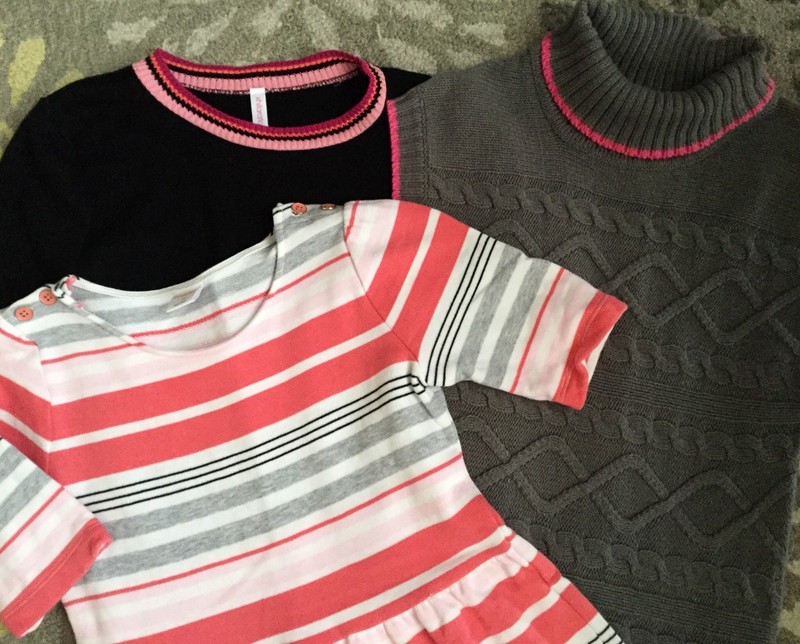 LOT Gymboree KIDS Girl short sleeve DRESS black grey pink 10-12 10 12 Large L