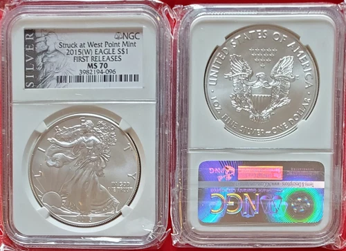2015(W) Silver Eagle S$1 NGC MS70 FR Struck at West Point ALS Liberty Label (096