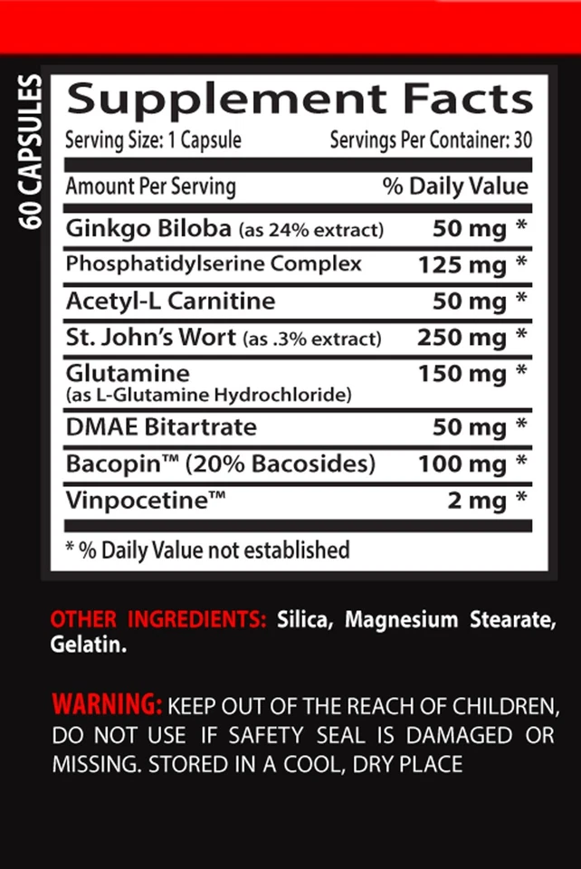 Hierbas de apoyo inmunológico - BRAIN MEMORY BOOSTER - pastillas de refuerzo cerebral - 2 botellas Foto 2 de 4