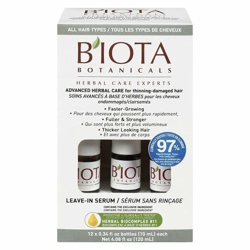 BIOTA Botanicals Advanced Herbal Care Leave-In Overnight Hair Serum 12 x 0.34 oz