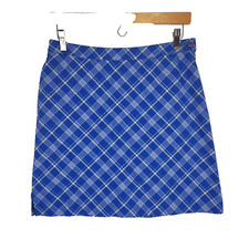 EP Pro Womens Golf Skort 4 Blue White Plaid C...