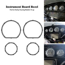 Instrument Board Gauge Bezel Kit Bust Fit For Harley Electra Glide 2014-2023 19 Instrument Board Gauge Bezel Kit Bust Fit For Harley Electra Glide 2014-2023 19
