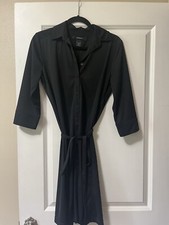 Express Dress Women’s Size 9/10 Black Collared Long Sleeve Solid