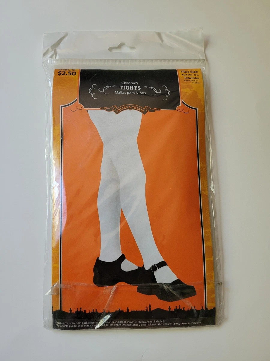 NEW Walmart Girls Size Waist 27 Inches 32 Inches In White Children s Tights