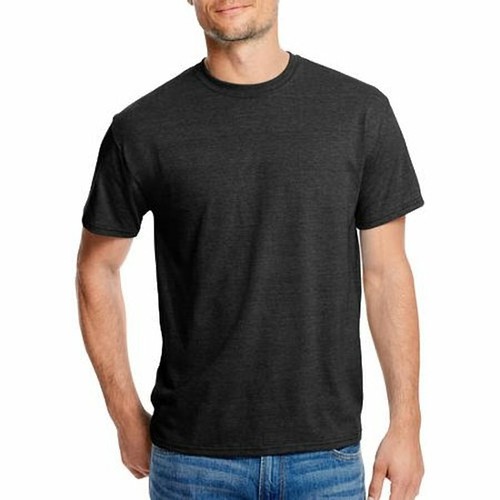 Hanes Herren X-Temp with Fresh IQ Kurzarm T-Shirt, Schwarz, Medium