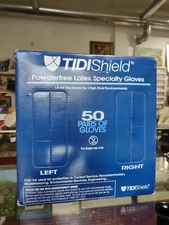 TIDI Shield 932480-1 Powder-Free Latex Specialty Gloves Size: Medium - 50 Pair