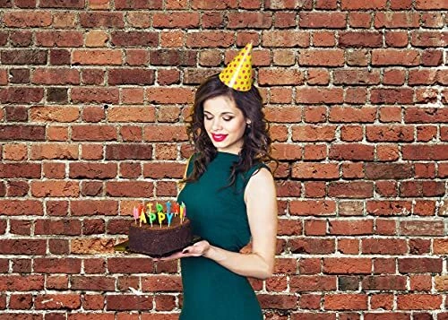 7x5Ft Red Brick Wall Backdrop Photography Birthday Party Home Decoration - Image 4 of 4