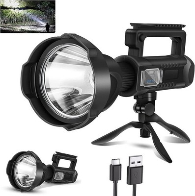 Rechargeable Spotlight Outdoor Handheld Flashlight 2,000,000L, Super Bright L...
