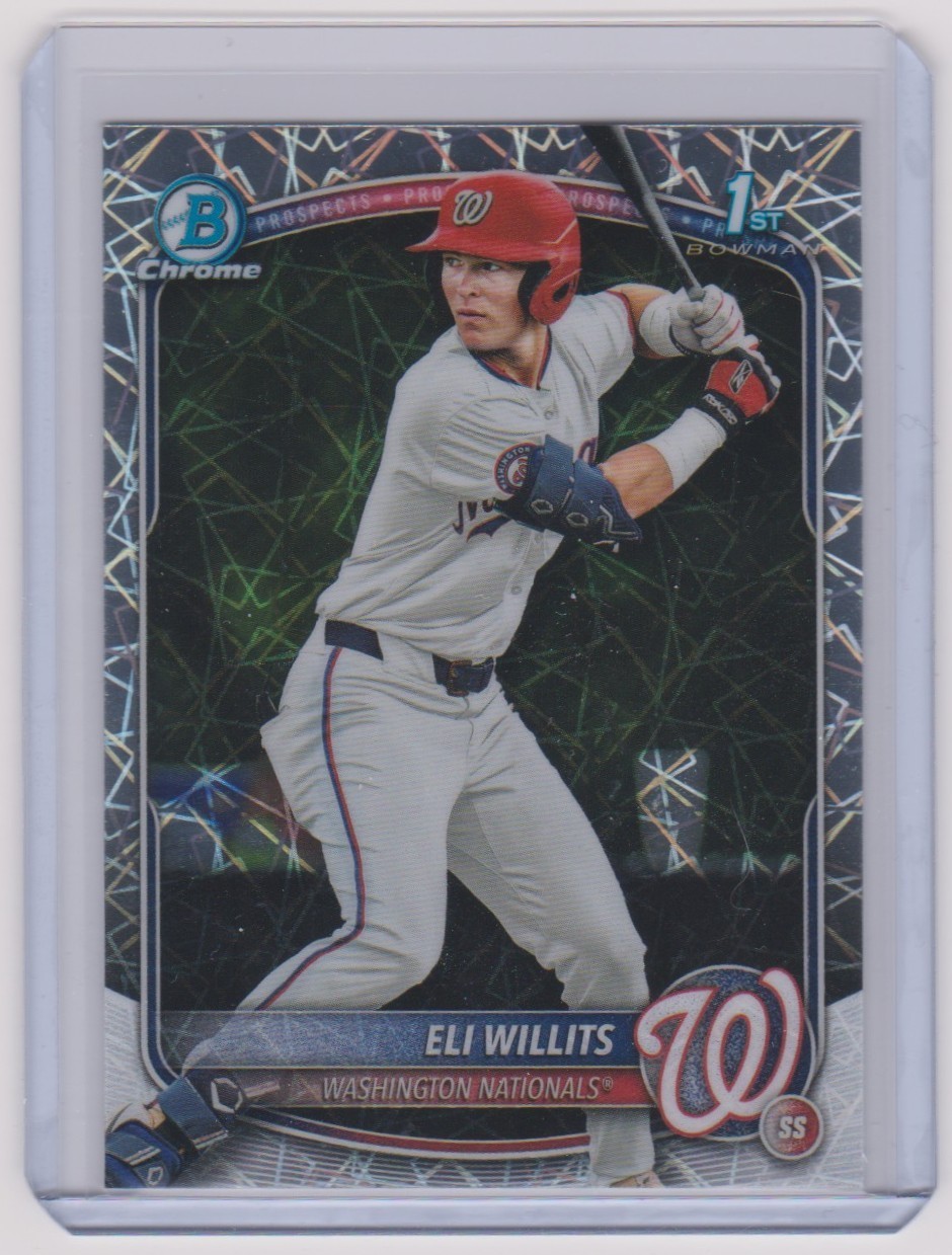 2025 Bowman Chrome Draft Laser Lazer Refractor #BDC-1 Eli Willits