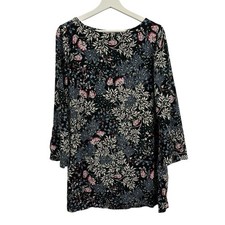 J. Jill Women’s Luxurious Midnight Vines Boat-Neck Tunic Size XS