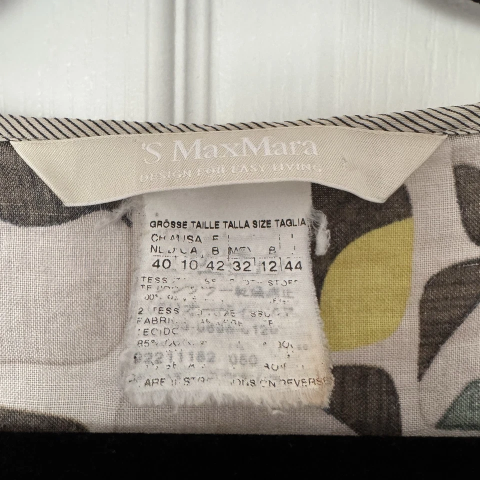 Vestido para mujer S Max Mara gris multicolor abstracto manga 3/4 talla 10 Foto 3 de 4