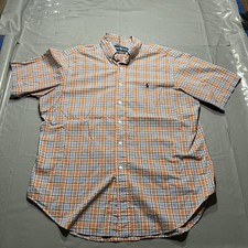 Polo Ralph Lauren Shirt Men  s XL Orange Button Down Multicolor Short Sleeve