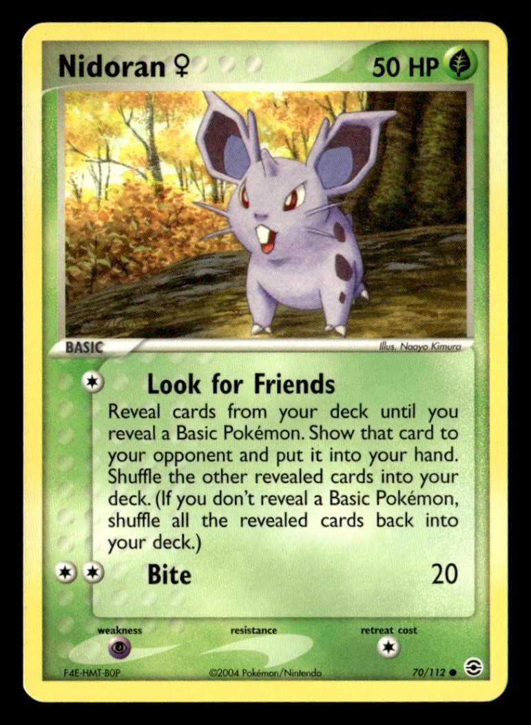 Nidoran F Common Normal FireRed & LeafGreen 70/112 NM Pokémon TCG