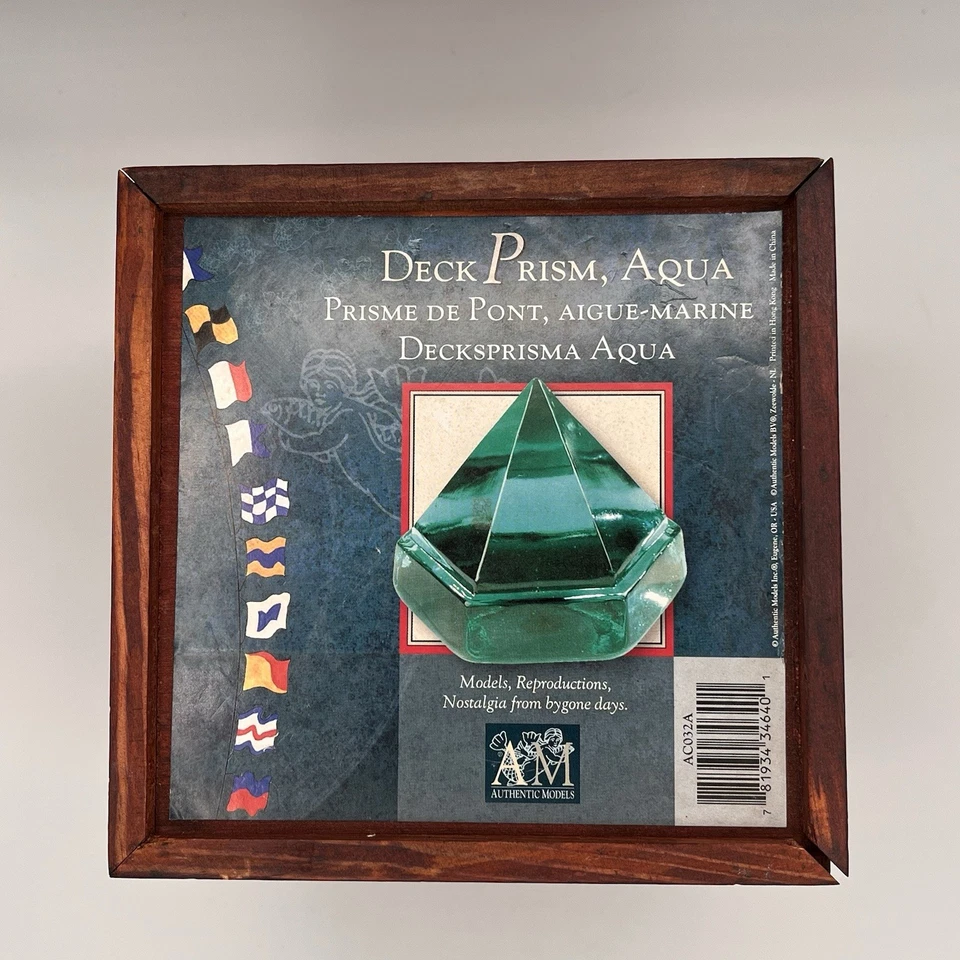 Deck Prism by Authentic Models Aqua Glass Deck Light with Certificate and Box - Image 2 of 4