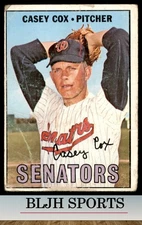1967 Topps #414 Casey Cox Washington Senators (see pics)