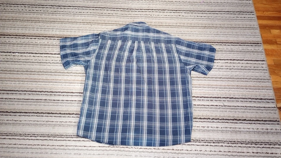 Рубашка с коротким рукавом Basic Editions XL мужская хлопковая смесь воротник Buttondown - Изображение 3 из 3