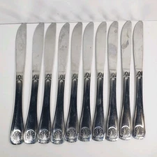 10 Winco 0006-08 Heavy Weight Stainless Steel Toulouse Dinner Knives Shelly 