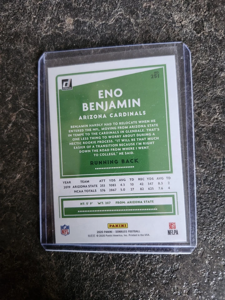 2020 Panini Donruss Rookie Eno Benjamin Card# 251 - Image 2 of 2
