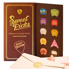 Acoustic Guitar Picks Sampler in Signature Guitar Pick Holder  Premium Gift ...