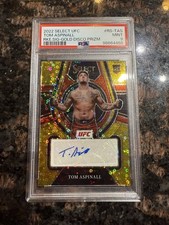 2022 Select UFC Tom Aspinall Gold Disco Rookie Auto /10 PSA 9