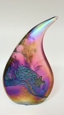 Kris Heaton, Neo Art Glas, irisierende Kunstglas Wellenskulptur mit Seestern