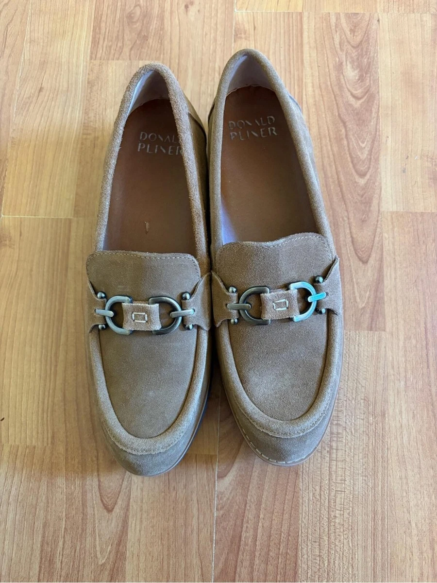 Vintage painted, Donald Pliner , beige suede blue tassel, 9 1/2 slip on LORIEL at Donald Pliner main image 3