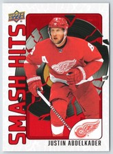 JUSTIN ABDELKADER 2025-26 DETROIT RED WINGS CENTENNIAL SMASH HITS #SH4 RED 90345