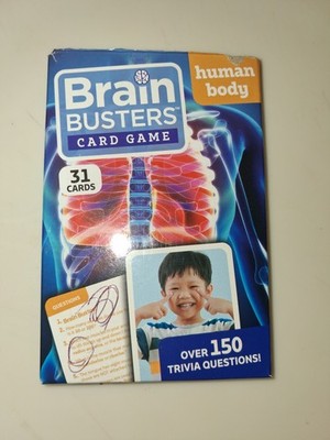 Brain Busters Human Body Card Game 31 Cards 150+ Trivia Qs 1-2 Players 2009